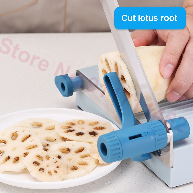 Household Manual Slicer Sausage Dried Meat Cheese Slicing Machine Multifunctional Cutter Thickness Adjustable