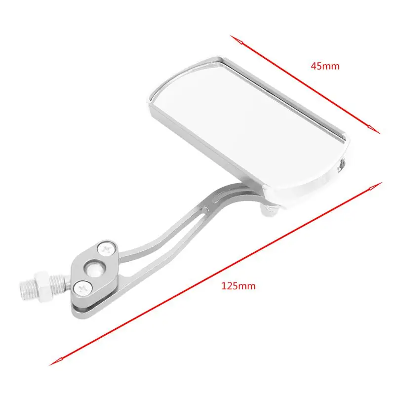 2Pcs/Pair Expanded Aluminum Alloy Bicycle Rearview Mirror Bike Rectangle Mirror Bicycle Wide Horizon With Holde