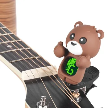 

Cute Cartoon Bear Clip-On Tuner LCD Display for Guitar Chromatic Bass Ukulele Violin