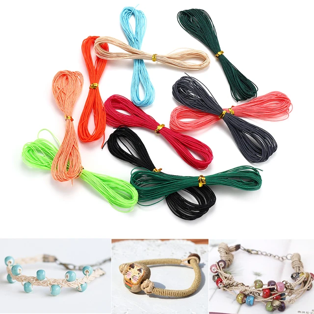 50pcs Adjustable Waxed Cotton Cord Waxed Thread Cord String Strap Necklace  Rope Bead For Jewelry Making