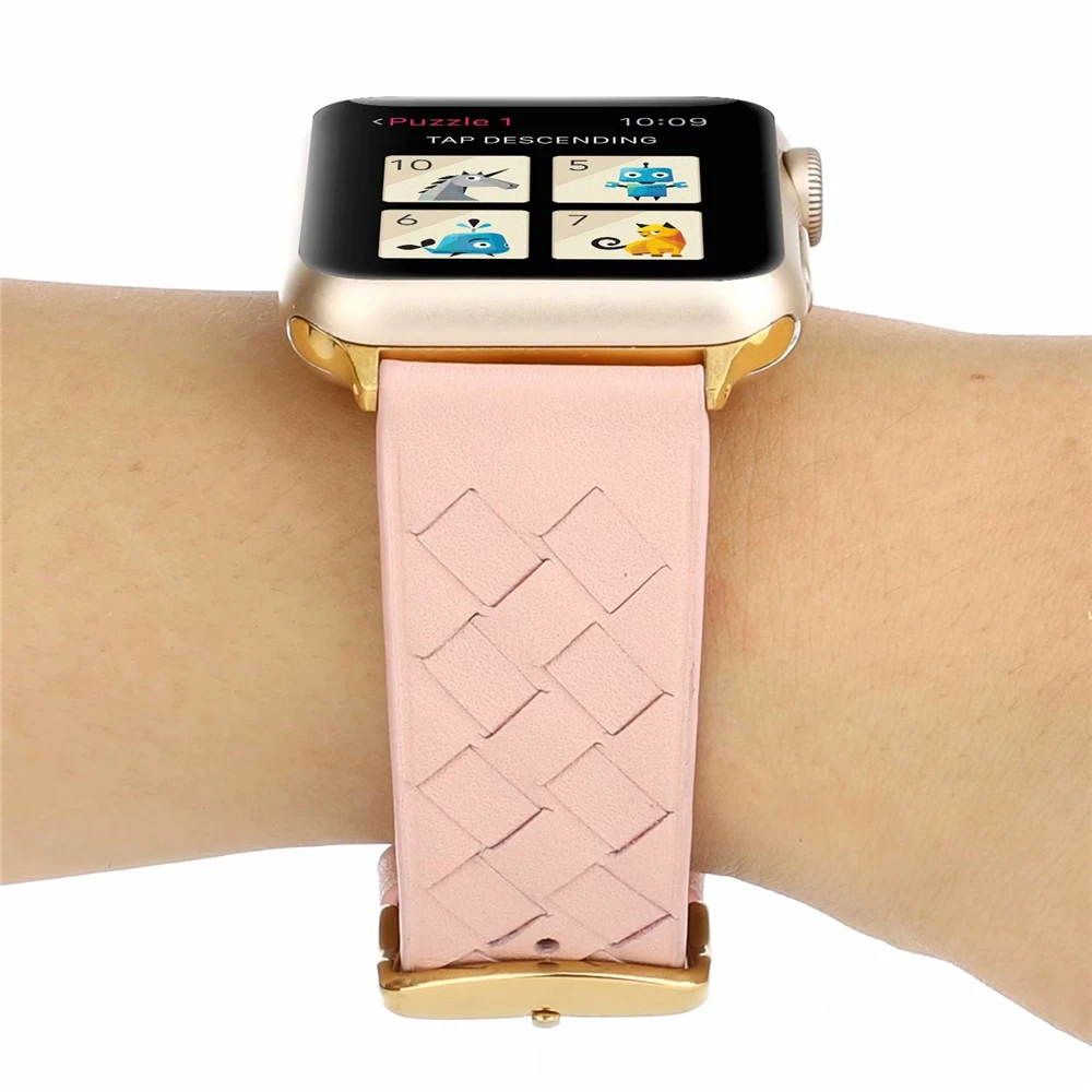 Кожаный браслет для Apple Watch 4, 5, ремешок 38 мм, 40 мм, 42 мм, 44 мм, браслет для iWatch, ремешок серии 5, 4, 3, 2, 1 ремень