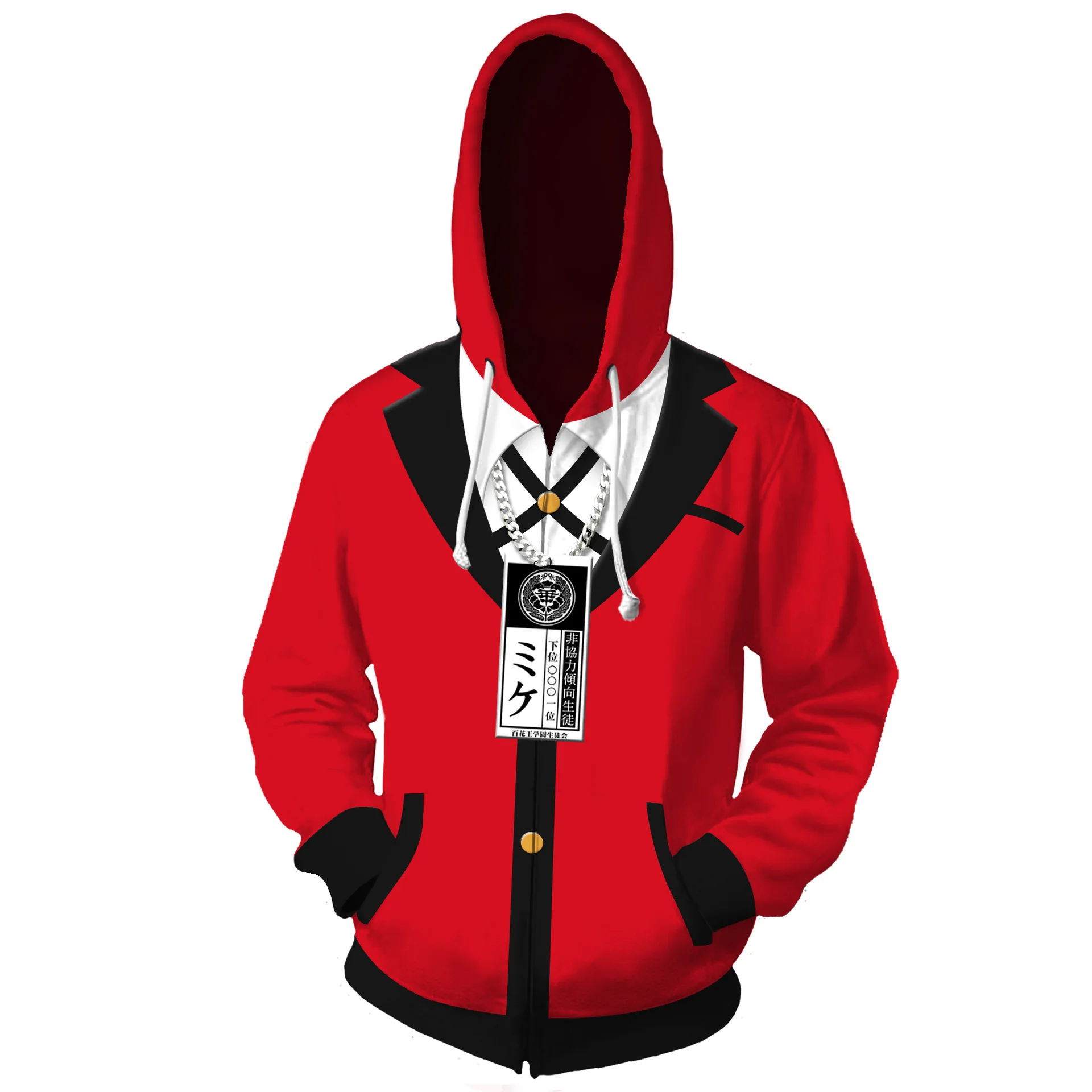 2020 New Anime Kakegurui Compulsive Gambler Jabami Yumeko Hoodie Sweatshirt Women Jacket Coat Cosplay Costume | Тематическая одежда