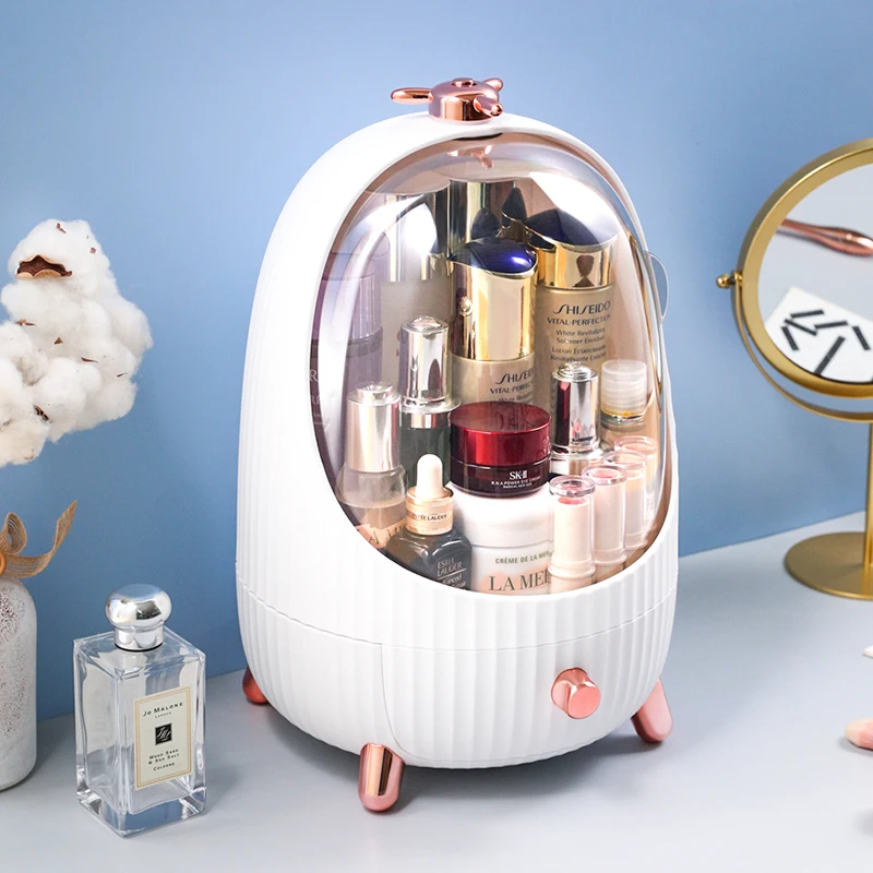 

2021 New Cosmetic Storage Box Cute Penguin Shape High Capacity Skin Care Products Lipstick Face Cream Emulsion Organizer Case