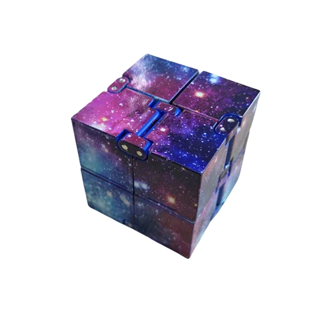 Infinite Cube Starry Sky Fidget Blocks Fingertip Decompression Toy for Adult / Children Stress Relief Cube 1