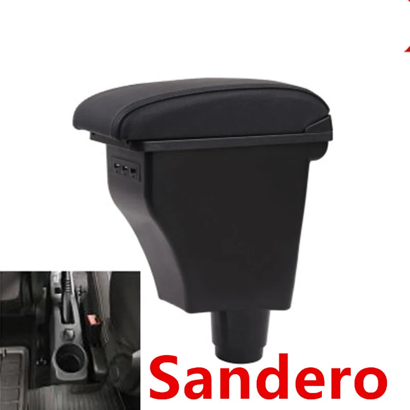 

For Dacia Sandero armrest box central Store content Storage box Dacia stepway armrest box with USB interface