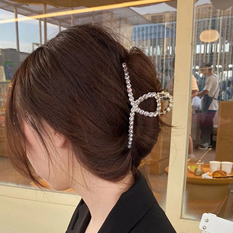 2021 New Women Elegant Gold Hollow Geometric Metal Hair Claw Vintage Hair Clips Headband Hairpin Hair Crab Hair Accessories black head scarf