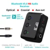 Optical Coaxial Wireless Bluetooth 5.0 HD Audio Receiver aptX HD 3.5mm Aux Bluetooth  Receiver Adapter for Car,Speakers MR235PRO ► Photo 2/6