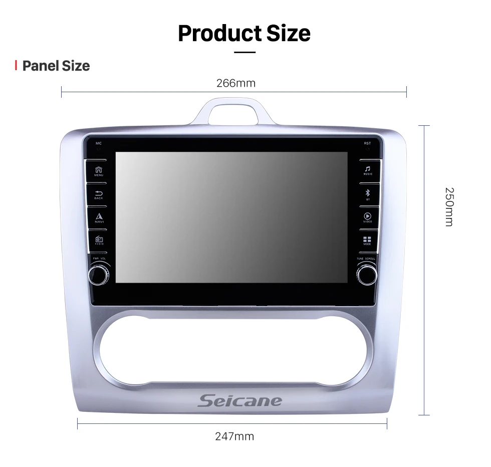 Seicane 9 дюймов Android 9,1 Автомобильная Bluetooth радио gps навигационная система для Ford Focus Exi AT 2004 2005-2011 поддержка DVR USB wifi