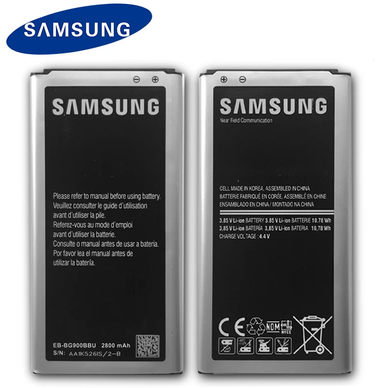Оригинальный аккумулятор Samsung для S5 G900S G900F G900M G9008V 9006 в 9008 Вт G900|Аккумуляторы