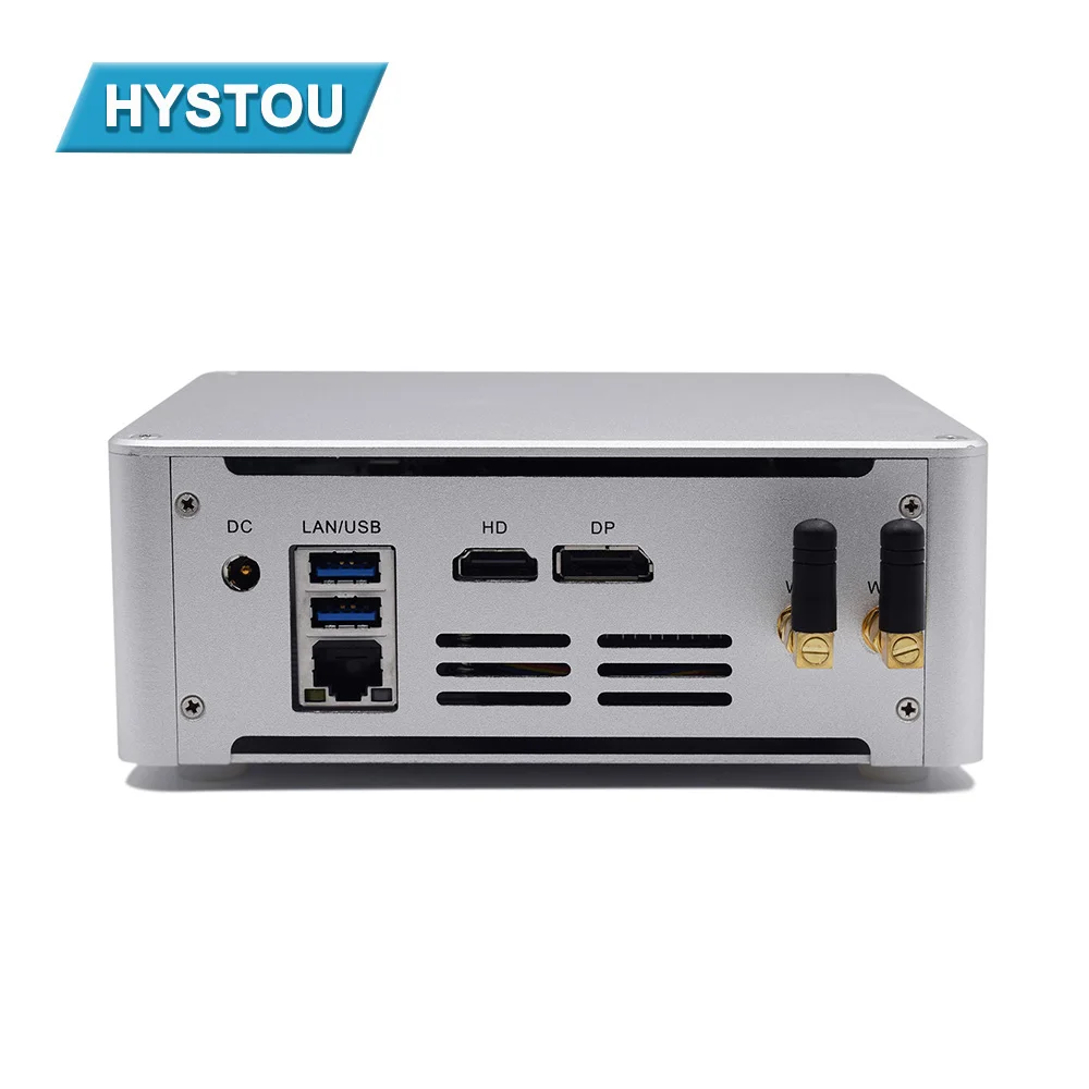 HYSTOU Intel core mini computer quad core i5 i7 business pc desktops with fashion white rugged case as gaming office pc