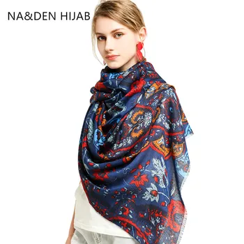 

1PCS Flower printing scarves Islamic scarf Solid shalws NEW Viscose Long muffler Hi-Q beach wraps Winter scarf Muslim hijab