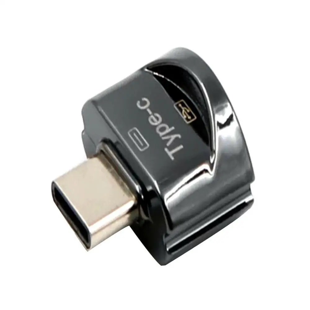 Металлический USB 3,1 type-C штекер USB 2,0 один Женский OTG адаптер для передачи данных Тип C OTG адаптер для samsung S8 для MacBook серии - Цвет: black