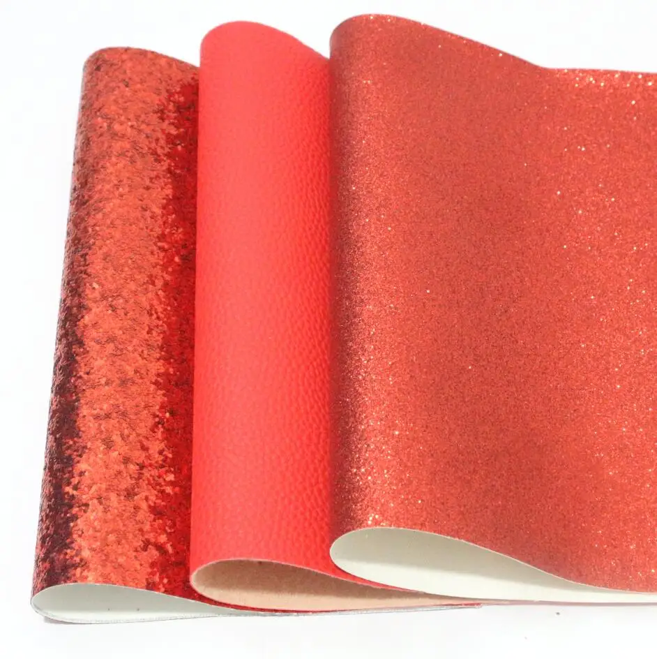red series 3 шт. микс 3 стиля 21X29 см A4 блестящий кожаный лист искусственная синтетическая искусственная кожа ткань для DIY волос лук материалы для рукоделия - Цвет: red series