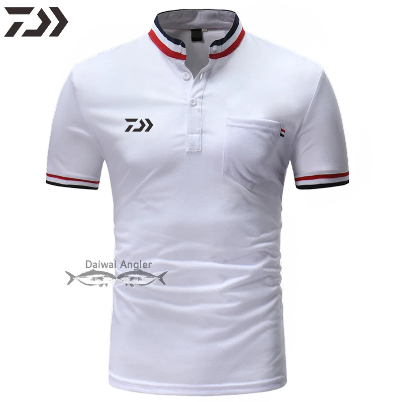 Daiwa Fishing, Мужская футболка с коротким рукавом и круглым вырезом, Спортивная уличная одежда, рыболовная рубашка, мужская повседневная рубашка