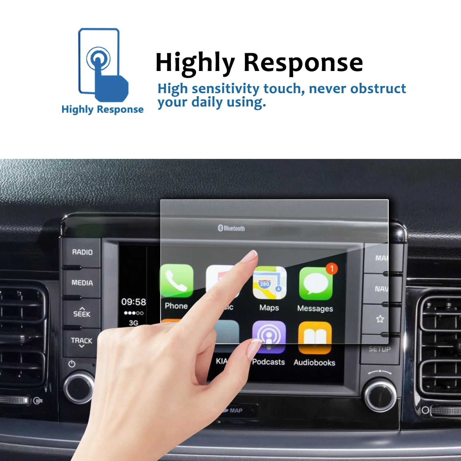 LFOTPP для Kia Stonic Автомобильный мультимедийный радио дисплей экран защитная пленка, авто интерьерная Защитная Наклейка аксессуары