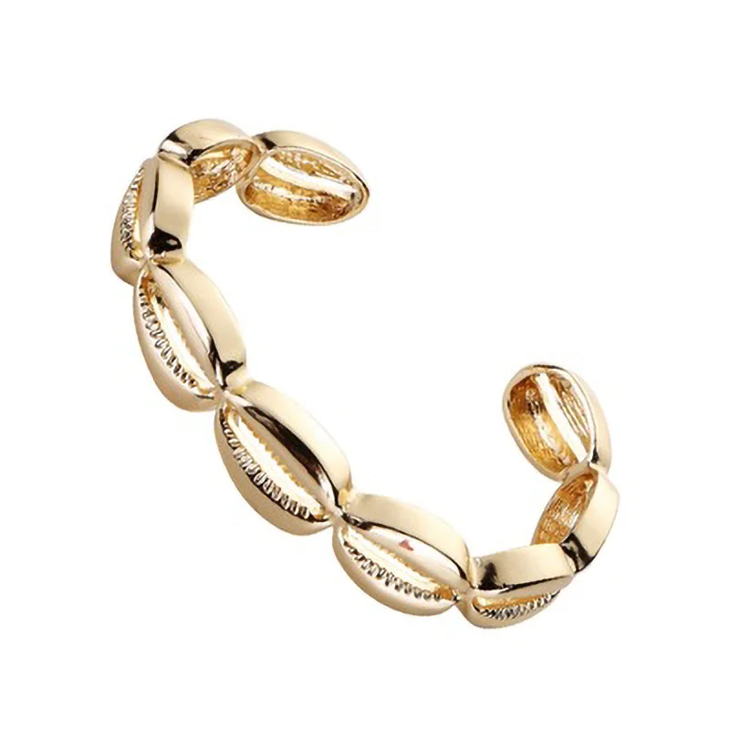 

Fashion Charm Bangle Bracelet Fashion Alloy Shell Opening Bracelet Women Daily wear Adjustable Bangle Bracelet Women