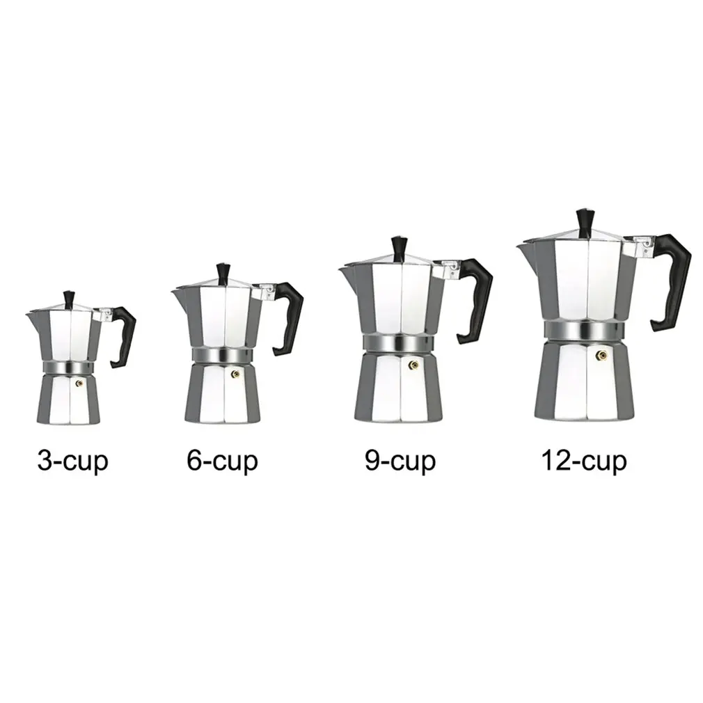 Алюминиевый кофейник 3Cup/6Cup/9Cup/12Cup кофеварка эспрессо Перколятор плита Mocha Чайник электрическая плита