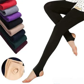 

2020 Women Autumn Winter Thick Warm Legging Brushed Lining Stretch Fleece Pants Trample Feet High Elasticity Leggings