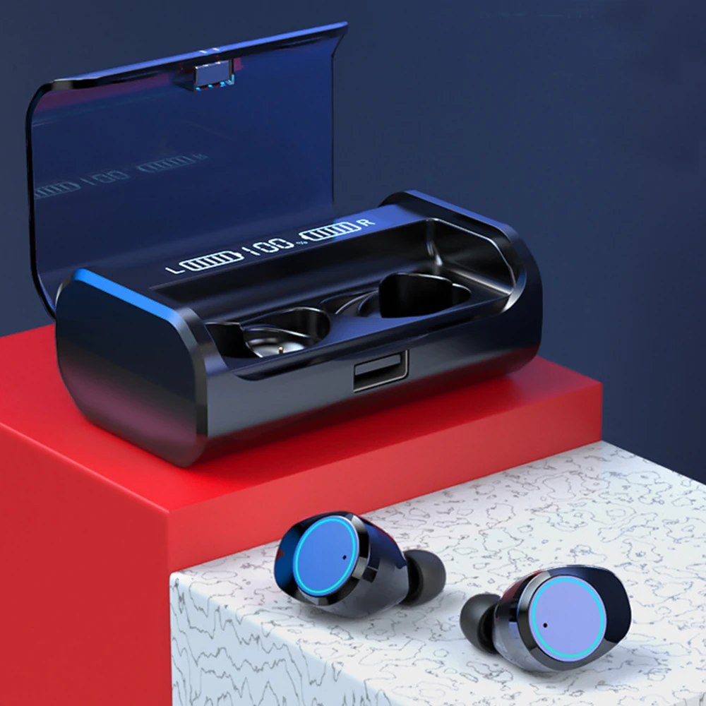G06 Bluetooth 5,0 наушники TWS стерео бизнес Bluetooth гарнитура беспроводные наушники светодиодный дисплей с зарядным устройством 4000 мАч