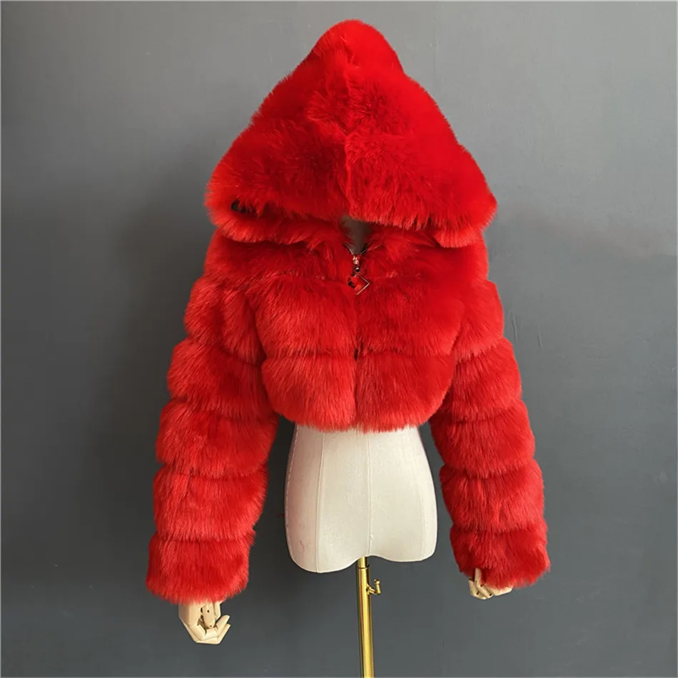 long down puffer coat S-3XL Fox Jackets Women 2021 Winter Top Fashion Pink Faux Fur Coat Elegant Thick Warm Outerwear Fake Fur Women Coat long puffer jacket