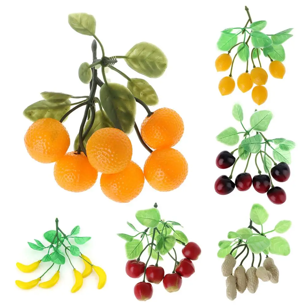 Реалистичные Мини 6 Поддельные фрукты овощи струны модель партии Дома кухни