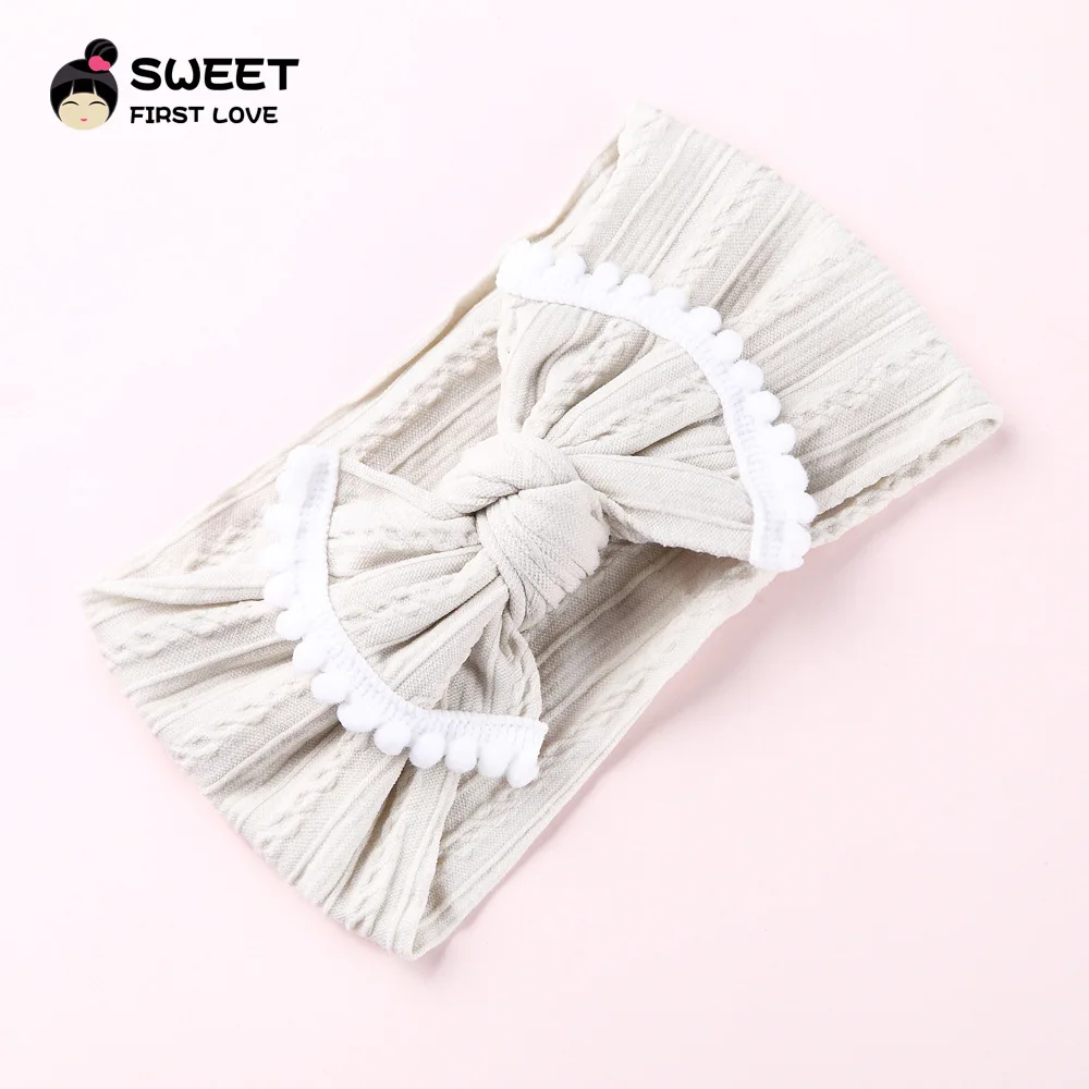 Серый Goocheer модные милые детские mяdchen Kinder Bogen Knoten Haarband Stirnband Эластичный Тюрбан Kopf wicceln - Цвет: Серый
