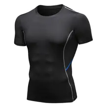Running T-shirt Workout Shirts Compression FitnessGym Quick Dry Sports Short Sleeves Training Men Gym T-shirt