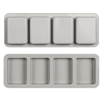 

4-grids Multi-function Silicone Soap Mold DIY Handmade Craft 3D kitchen making baking soap soap mold making