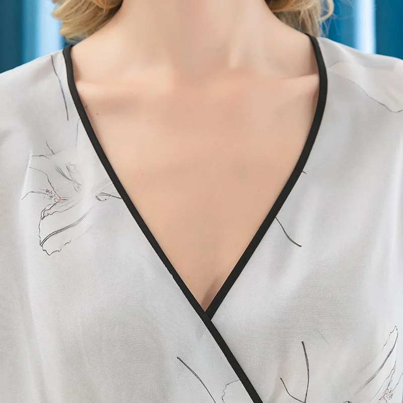 Clem Striped Blouse Women 2020 Long Sleeve V neck