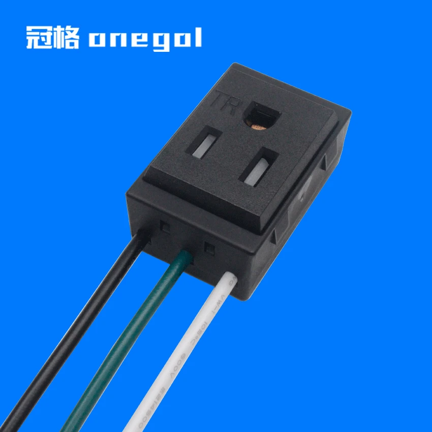 15A125VAC TR Power socket American standard three-plug PDU Security and protection socket