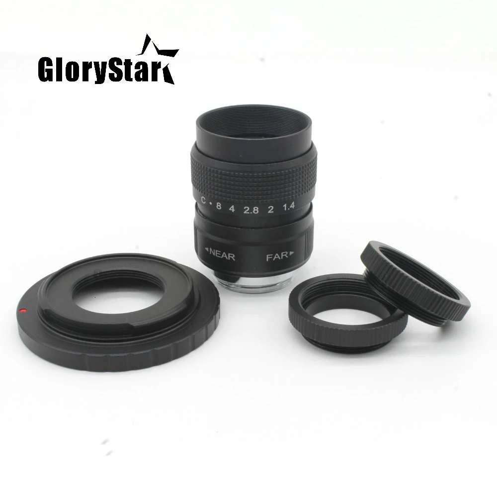 Glorystar 25 Millimetri F1.4 Cctv Tv Movie Lens + C Mount Per Fuji Fujifilm X-Pro1 (C-Fx) Spedizione Gratuita