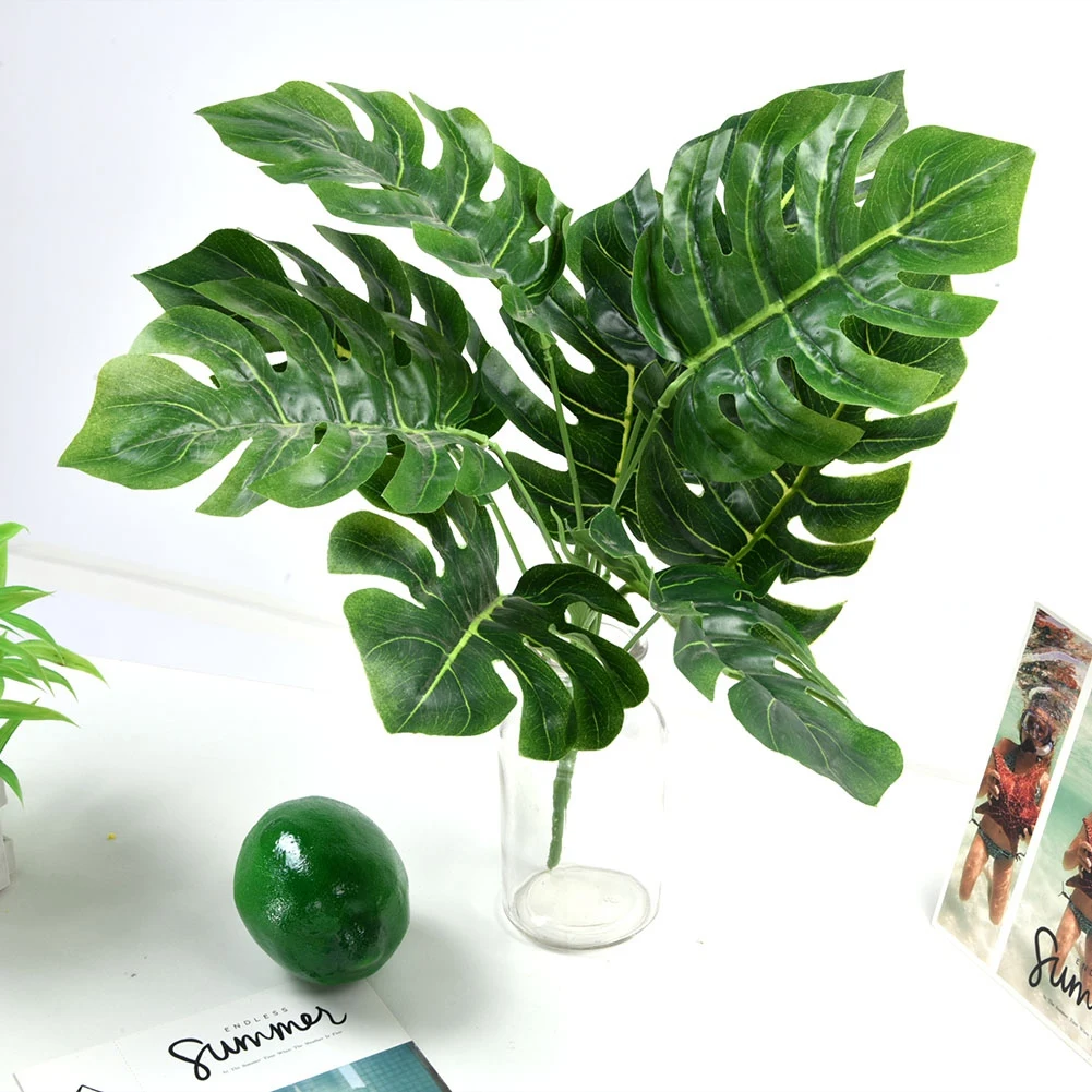 Green Artificial Plant Flower Fake Foliage for Home Living Room Table Decoration Garden Decor | Дом и сад