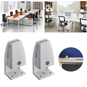 

2pcs/set Screw Fasten Office Desktop Screen Partition Clip Rubber Mat Bezel Fixed Multimedia Classroom Thickened Practical