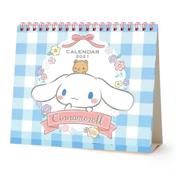 

2021 Cute Cartoon Melody Mini Table Calendars Desk Cinnamoroll Calendar DIY Memo Pad