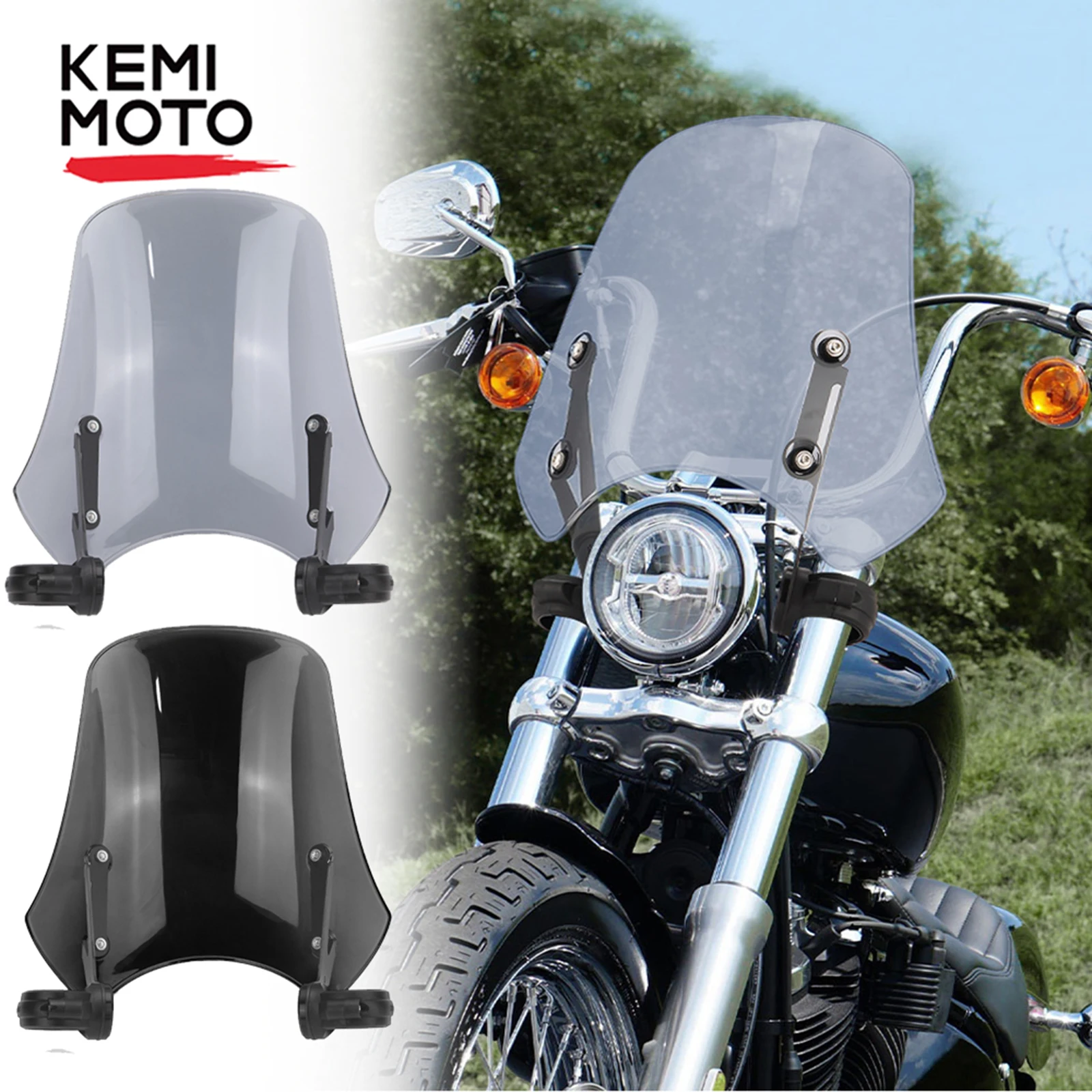 Универсальные ветровые дефлекторы для лобового стекла мотоцикла Dyna Softail FXDWG FXDB