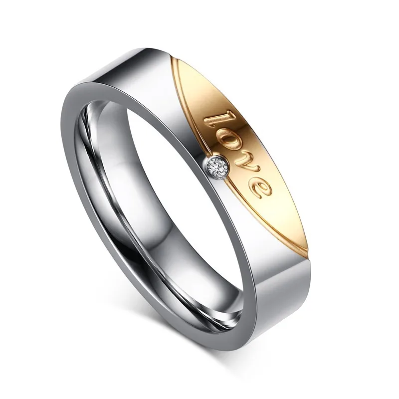 Лидер продаж кольцо Альянса качество Нержавеющая сталь кольцо вечной любви для женщин и мужчин качество! Золотая Корона-Цвет обручальное кольцо
