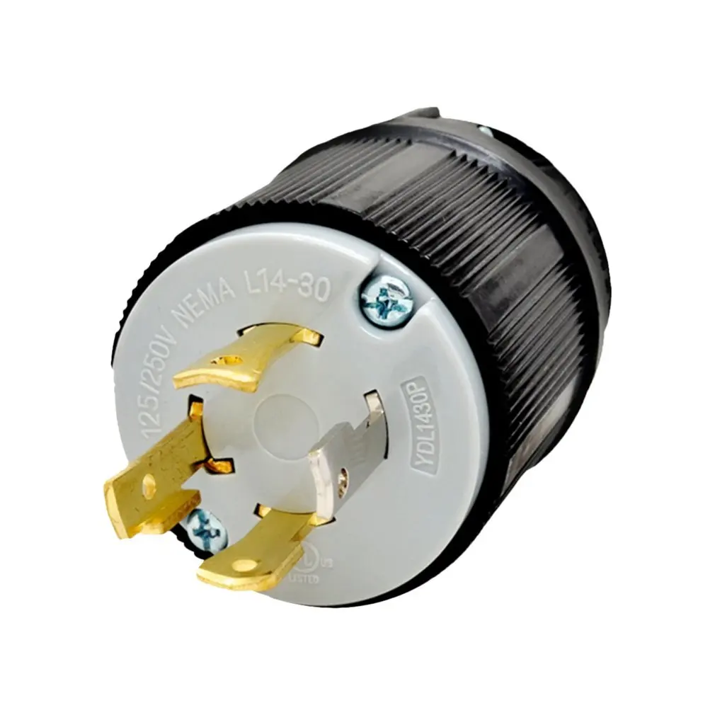 Heavy Duty L14-30P 4-Prong Generator Twist Lock Locking Plug Device 30A 125/250V 