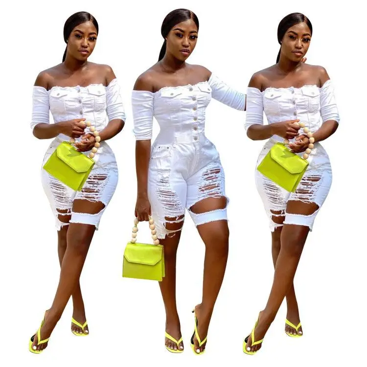 off white denim jumpsuit