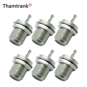 

10pc/lot METAL F JACK TO MCX MALE PLUG RF COAXIAL CONNECTOR ADAPTER F Type Panel Mounted Socket Female Jack Solder Connector