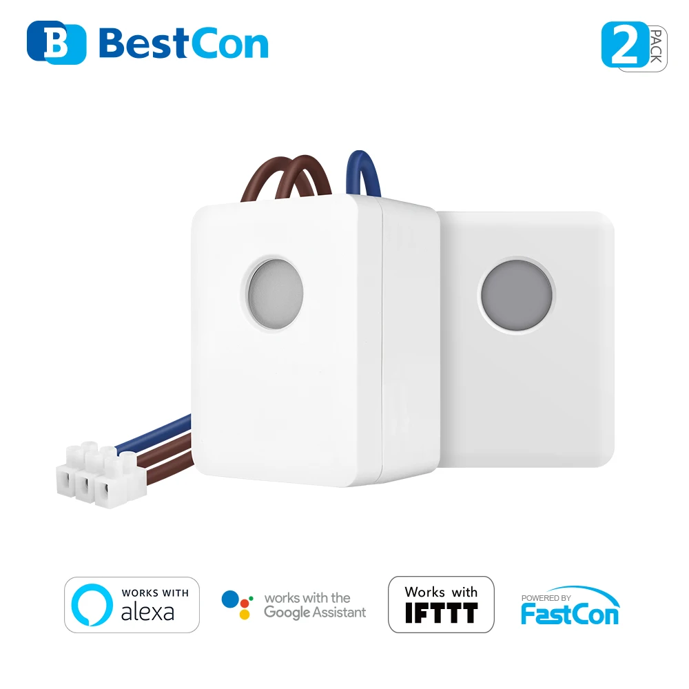 2-Pack SCB1E BroadLink BestCon Metering 16A умный переключатель DIY блок управления работает с Alexa и Google Home - Комплект: 2-Pack