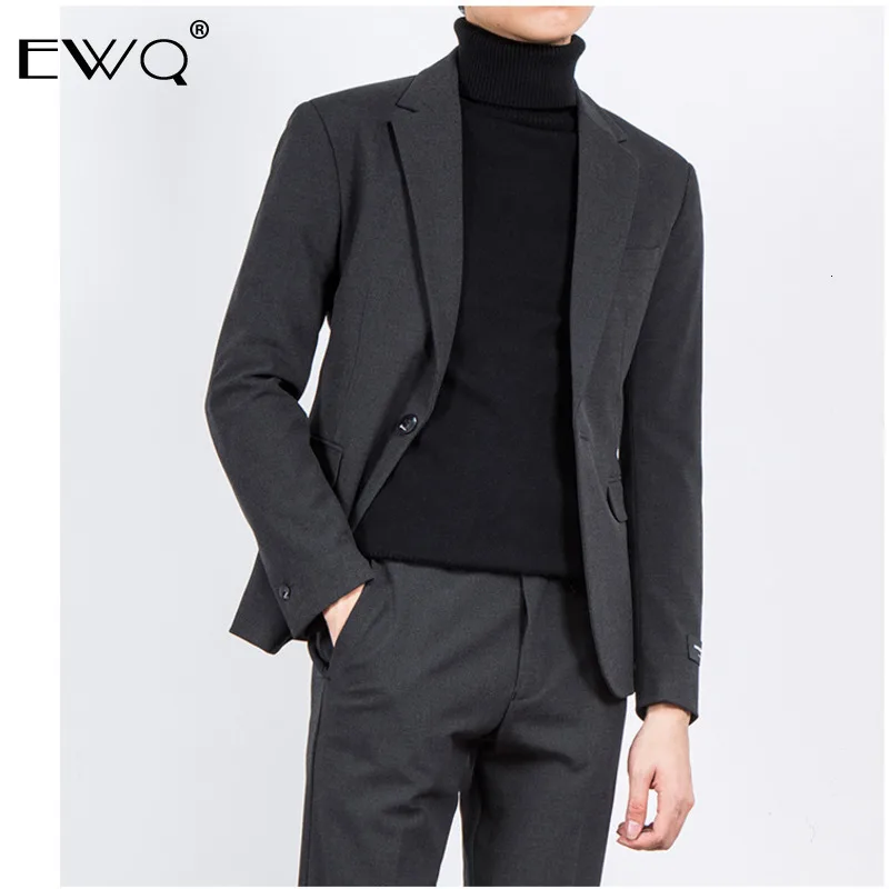 

EWQ / Suit For Male Loose Coat Self-cultivation Tide Small Suit Jacket Spring Fashion New Smart Casual Man's Clothing 9Y0061