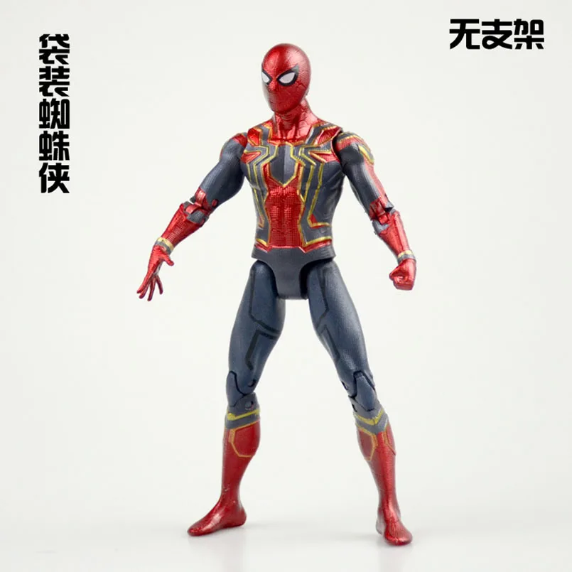 Spider Man 18 см Железный Человек-паук, Железный человек, Тор, фигурка, Капитан Америка, зимний солдат, человек-муравей, сокол, война бесконечности, фигурка, модель игрушки - Цвет: Spider Man