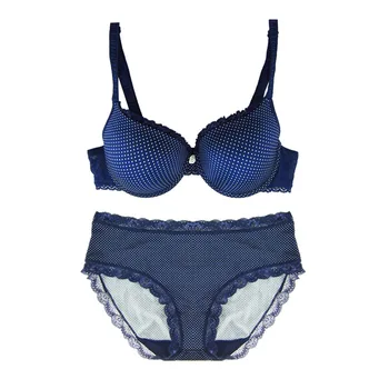 

New Arrive Bra Set Flower And Lace Decoration Outfit Nice Dot And Leopard Perfume Suit NO.2118B