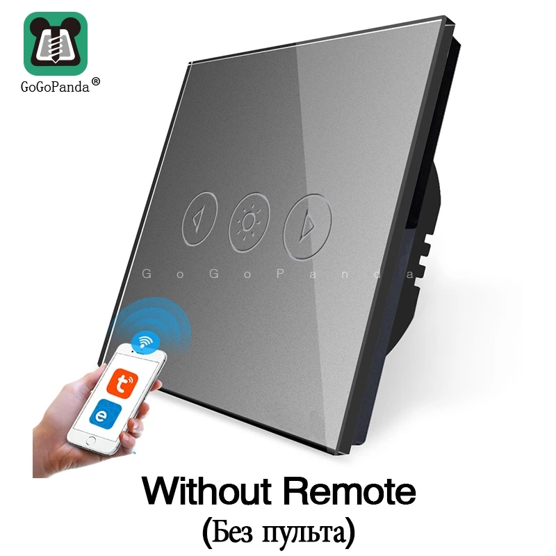 Grey without remote GoGoPanda ЕС стандартный светильник Диммер пульт дистанционного управления Wi-Fi приложение сенсорный выключатель умная Автоматизация водонепроницаемый 220 В eWelink или Tuya - Цвет: Grey without remote