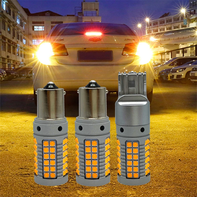 2 шт. Canbus светодиодный Нет Hyper флэш Янтарный Желтый 1156 BA15S P21W/BAU15S 7507 PY21W/7440 T20 W21W светодиодный лампы для указатели поворота