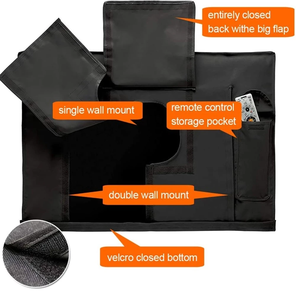 Outdoor TV Cover 22'' To 70'' Inch Weatherproof Waterproof for Outside Enclosure Moving Display outdoor tv cover