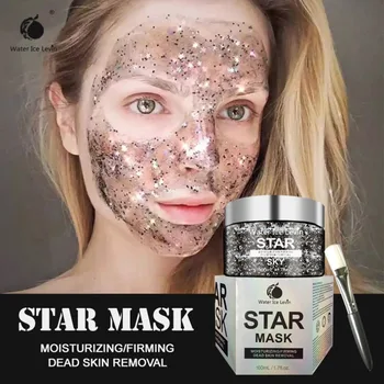 

Radiance-boosting glitter face mask Moisturizing& Firming Glittery facial mask Black Face Mask From Black Dots Blackhead Remover