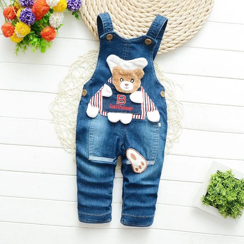  IENENS Kids Baby Boys Long Pants Denim Overalls Dungarees Infant Girls Jeans Jumpsuit Clothes Cloth