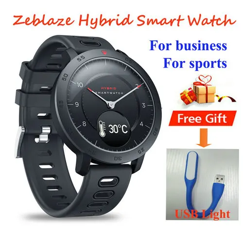 Zeblaze Hybrid Smartwatch женские Монитор артериального давления водонепроницаемые Смарт-часы с пульсом мужские спортивные часы pk vibe 5 thor neo - Цвет: black and one light