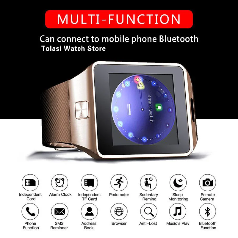 Bluetooth Смарт часы DZ09 Smartwatch TF SIM Камера для мужчин и женщин спортивные наручные Samsung
